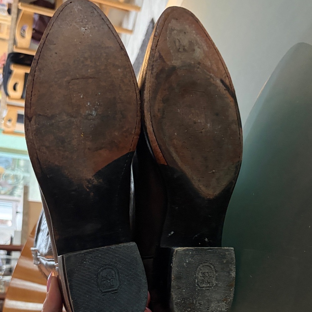 Dan Post Men’s Milwaukee Leather Cowboy Boots - Antique Tan Size 10.5 - Picture 5 of 6